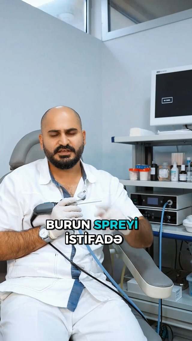 Burun spreyindən istifadə